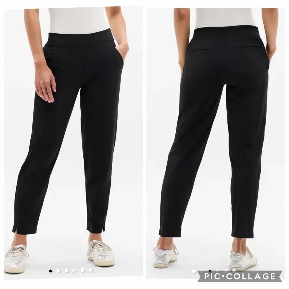 Athleta Brooklyn mid rise ankle pants black size 10